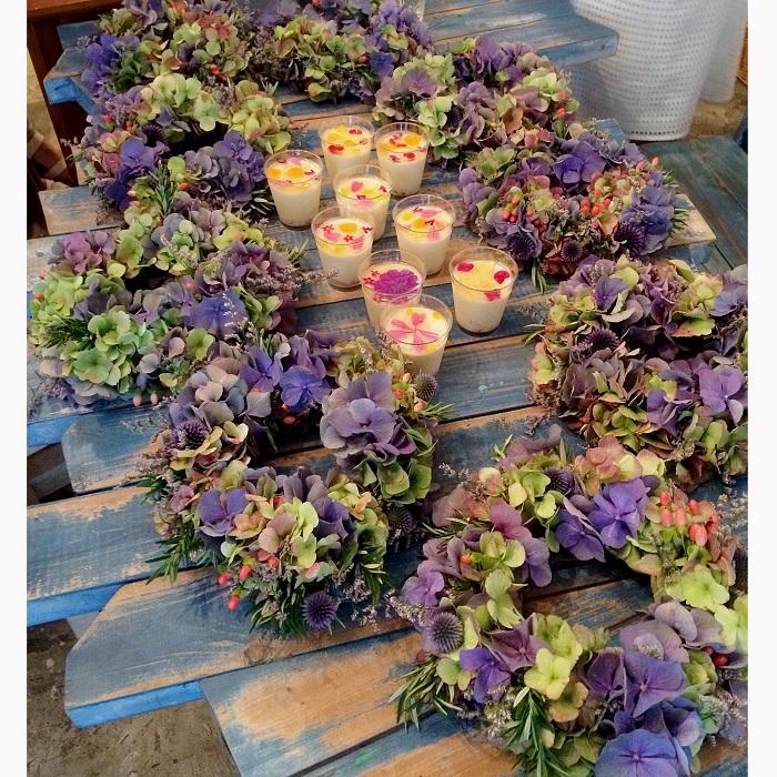 紫陽花リースの写真