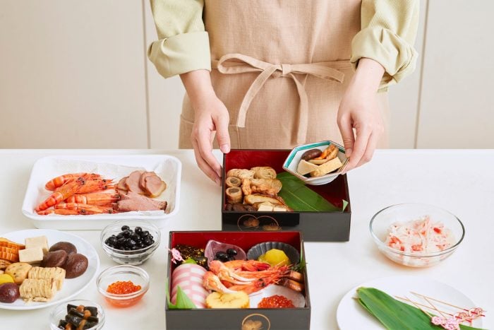 Canva画像　お正月　おせち